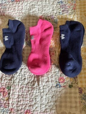 Under Armour Low-Cut No-Show Socks - Pink & Navy